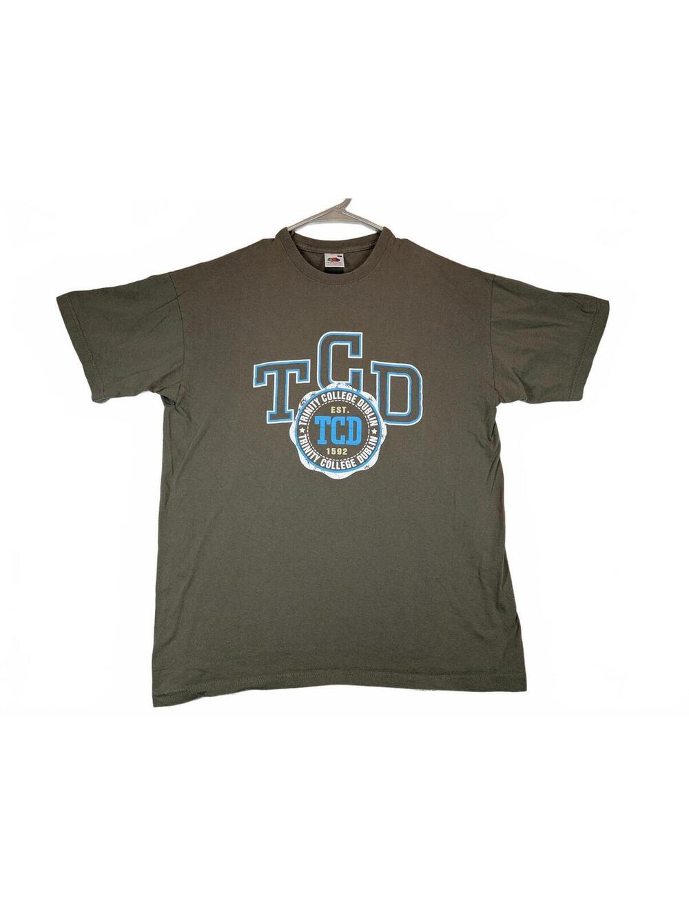 Trinity College Dublin Fruit Of The Loom Classic Valueweight TCD Tee Mens Large